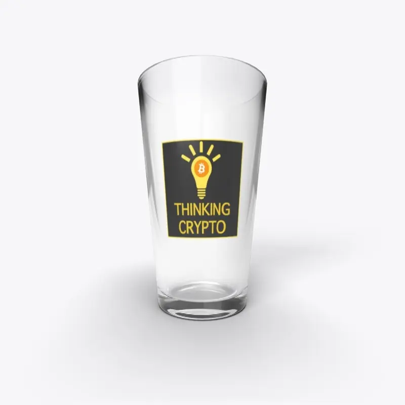 Thinking Crypto Podcast Pint Glass